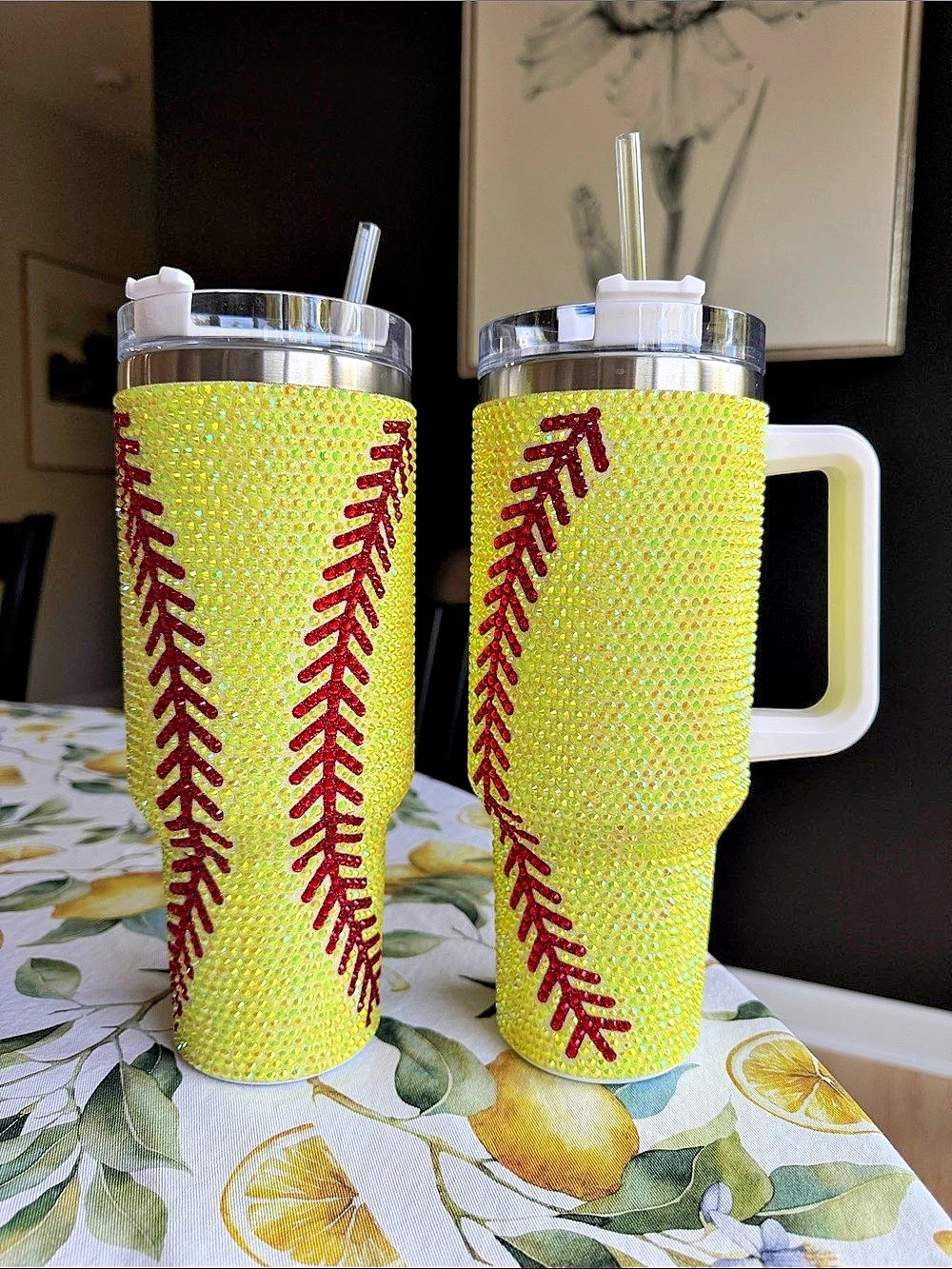 Live Love Gameday Softball Tumbler in Yellow & Red Like New